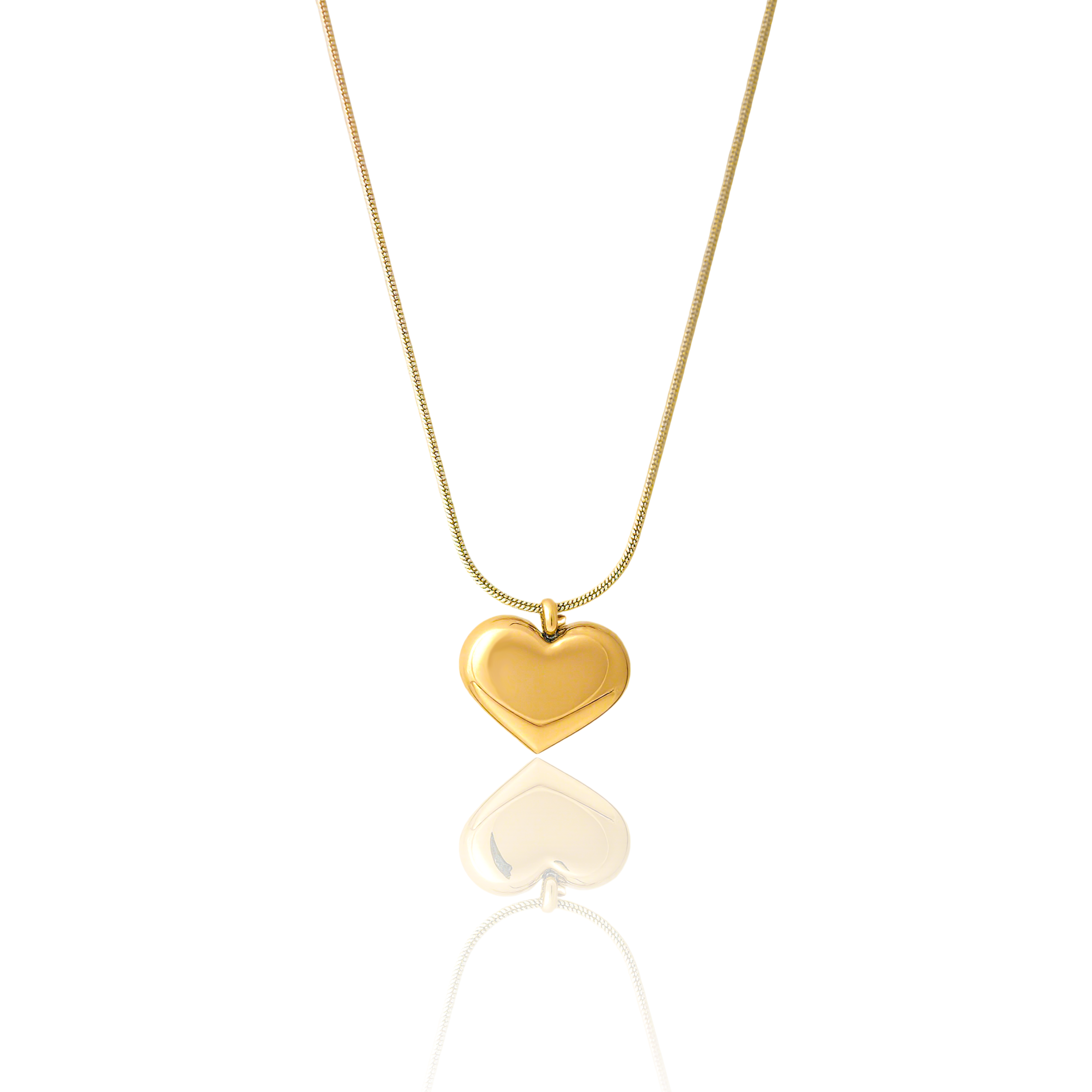 Gold-Plated Heart Pendant Necklace