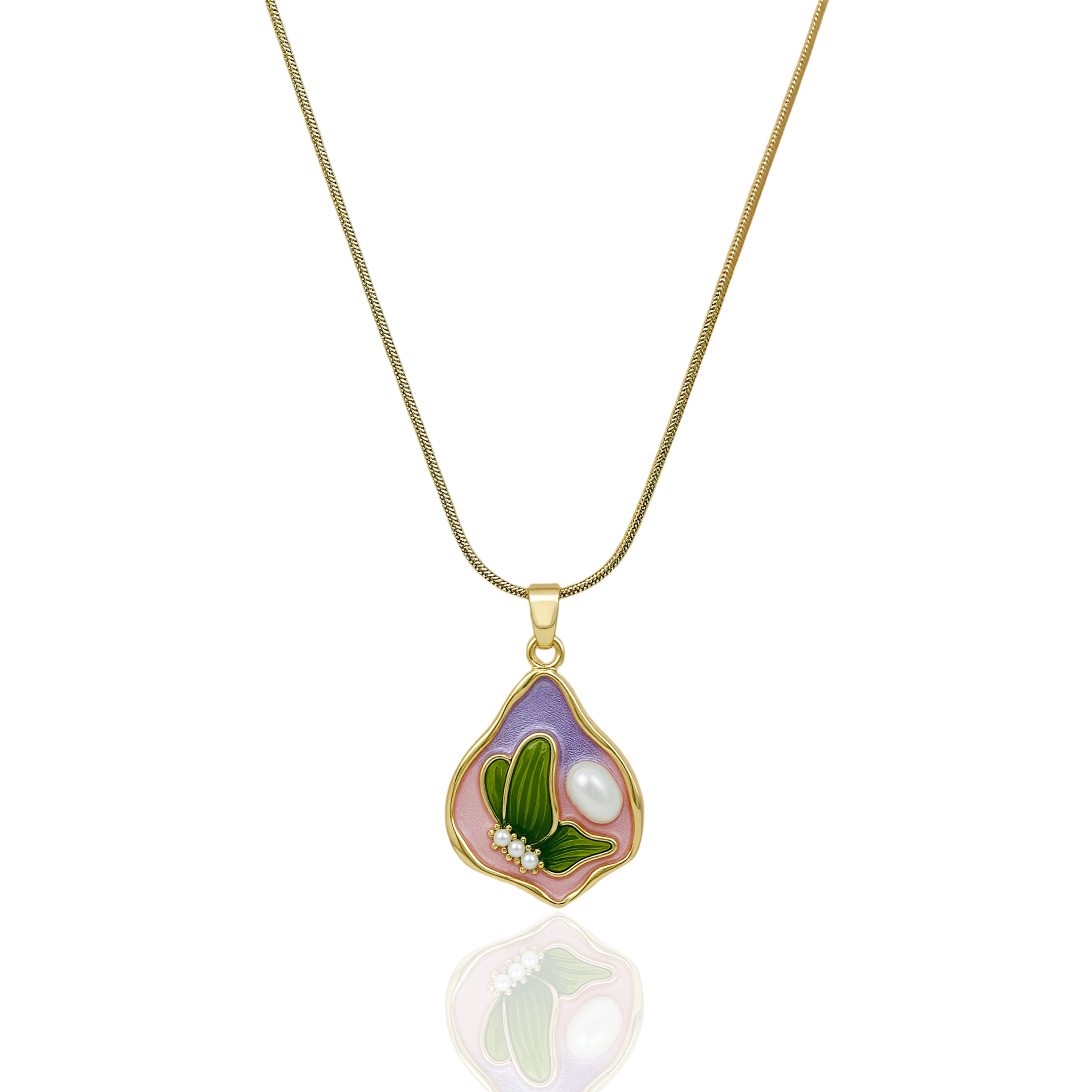 Pearl Flower Pendant Necklace