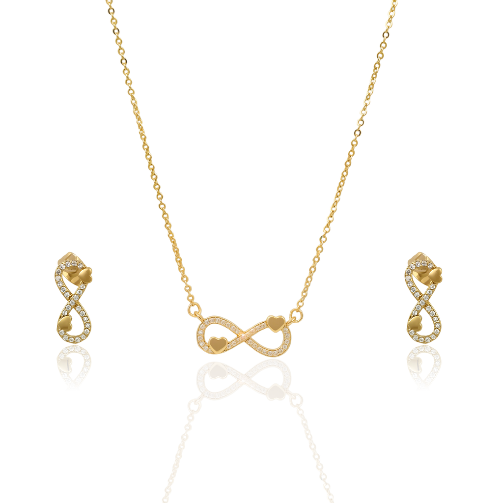 Infinity Heart Pendent Set