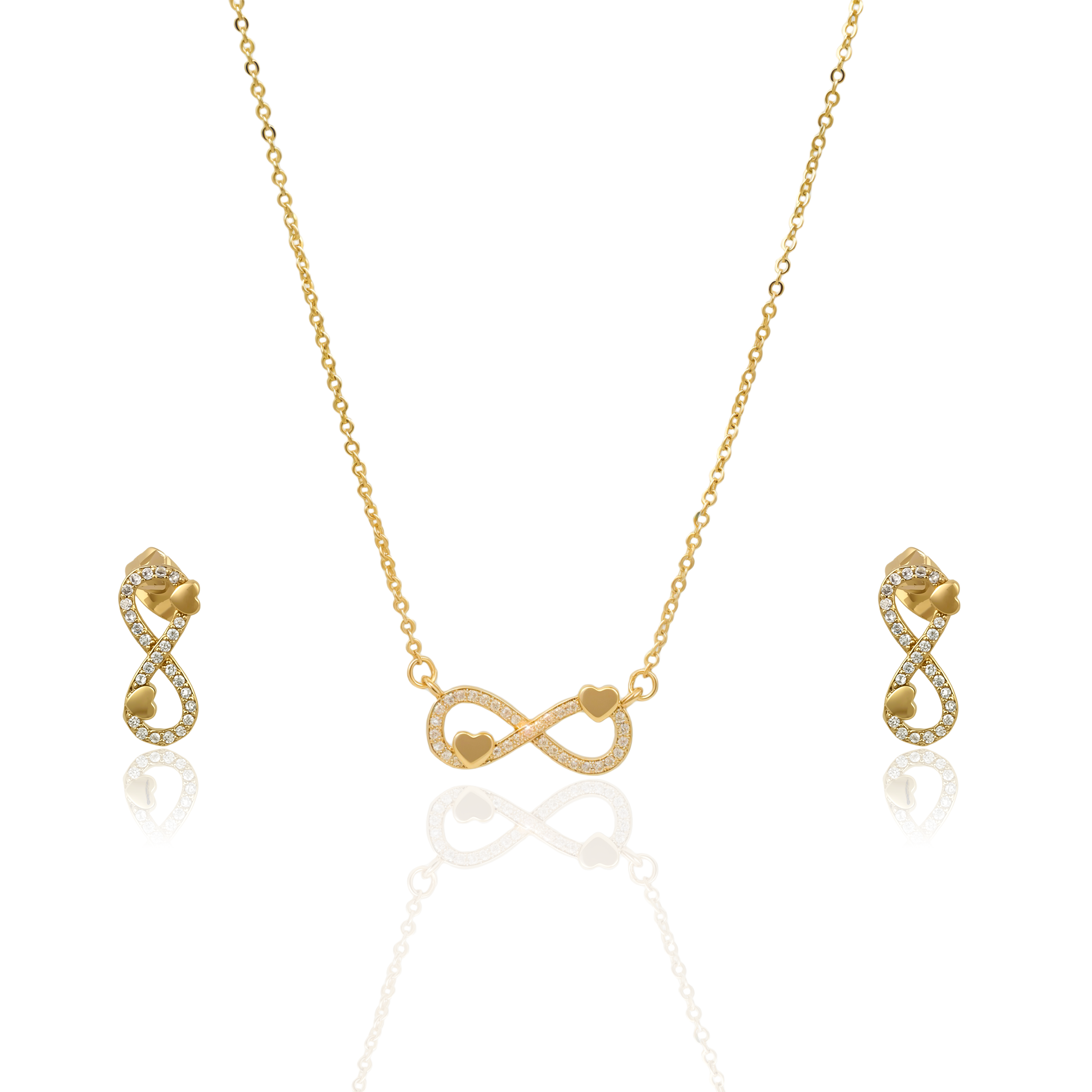 Infinity Heart Pendent Set