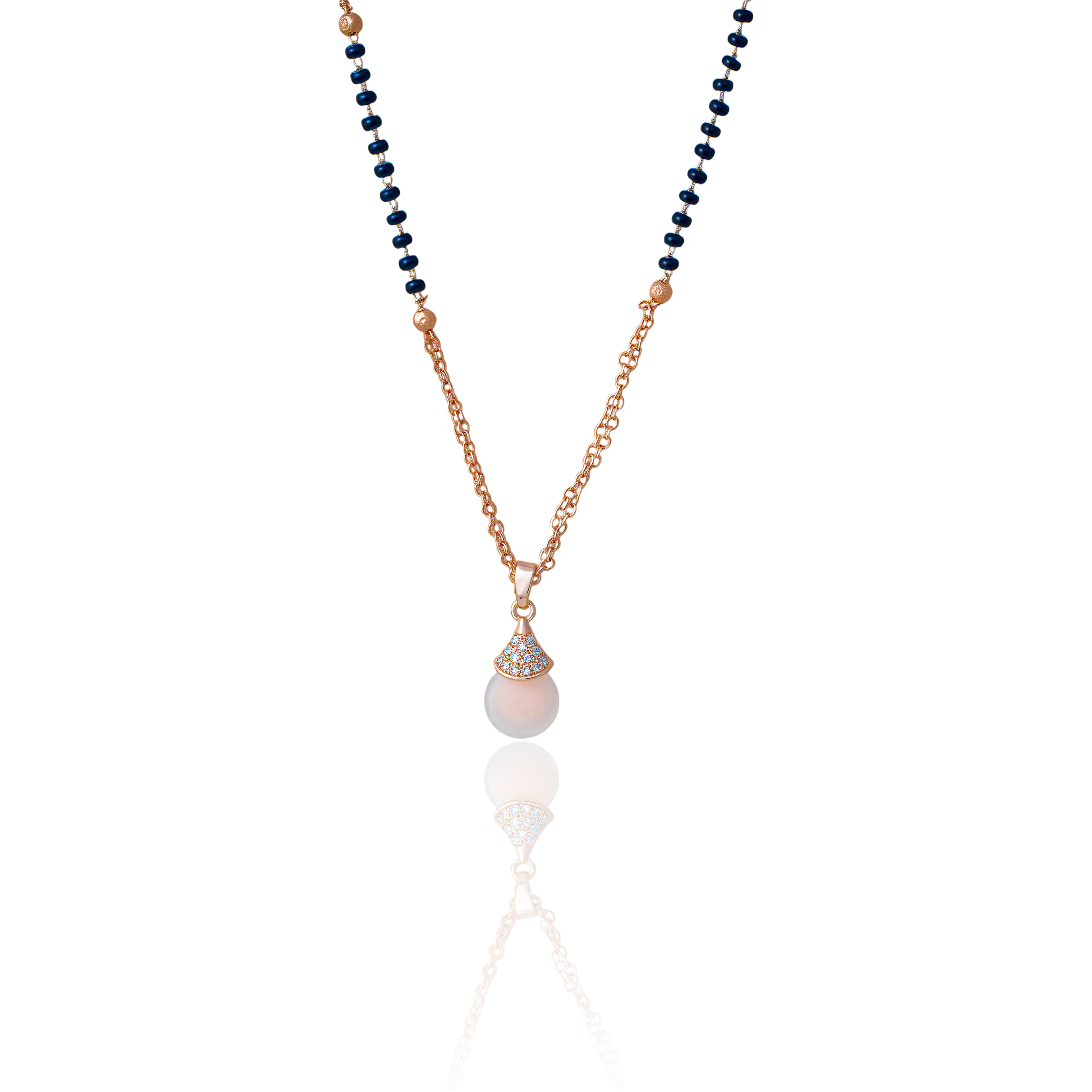 Radiant pearl pendant Mangalsutra