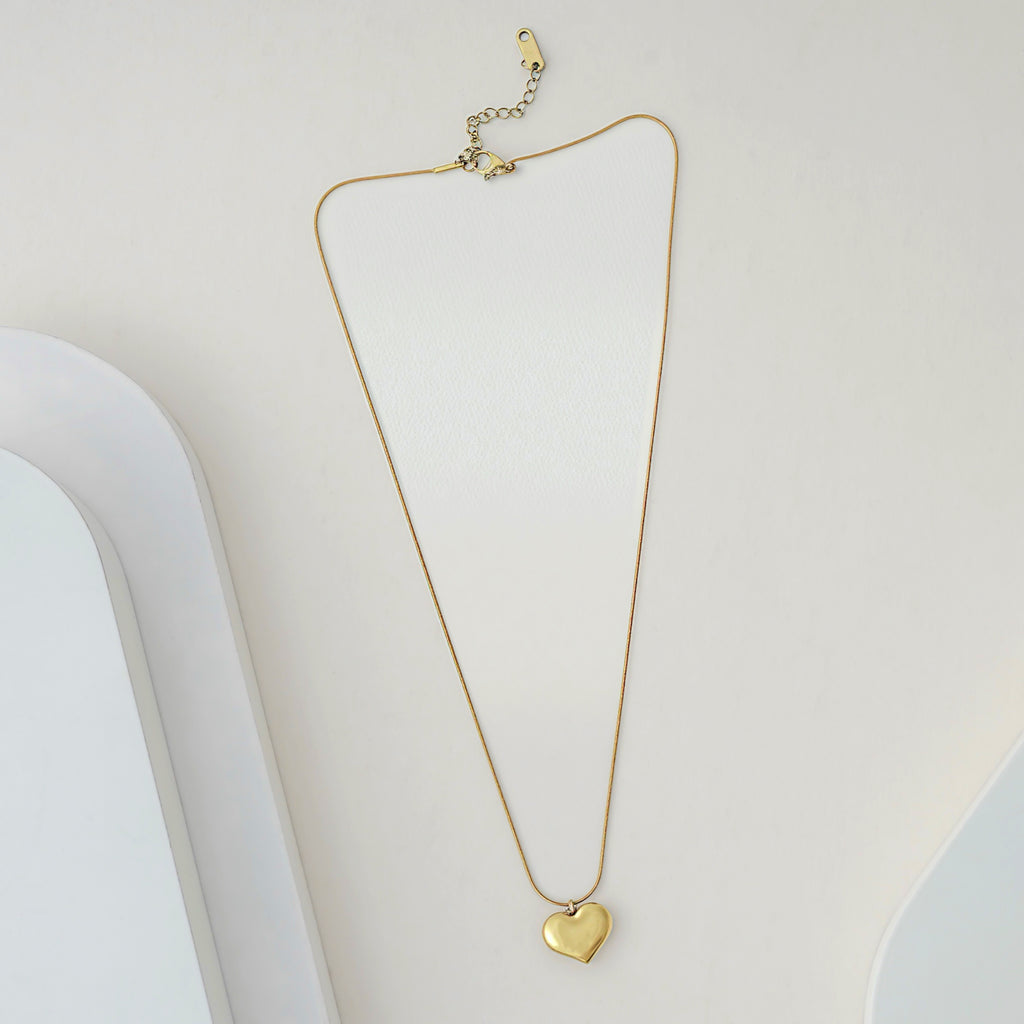 Gold-Plated Heart Pendant Necklace