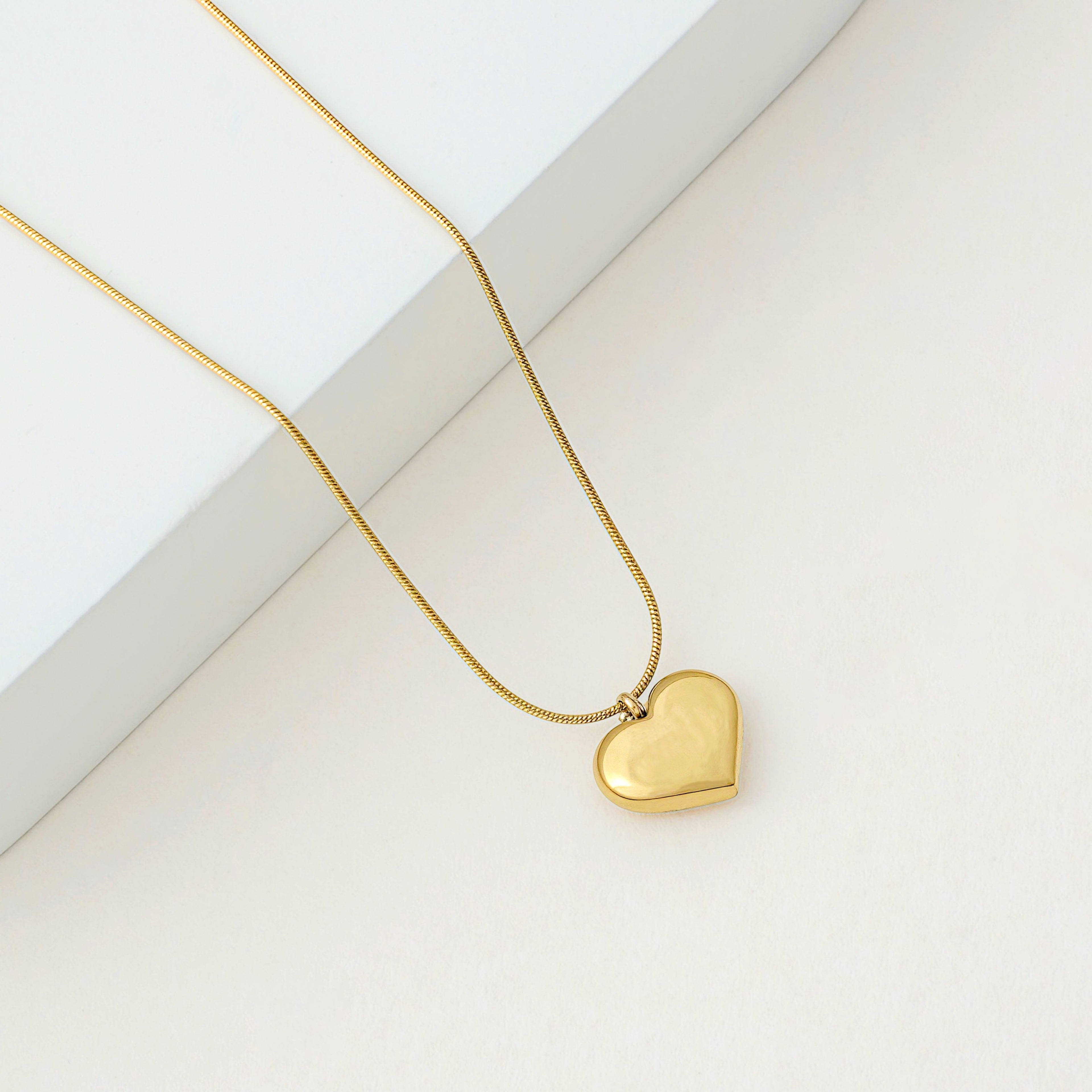 Gold-Plated Heart Pendant Necklace