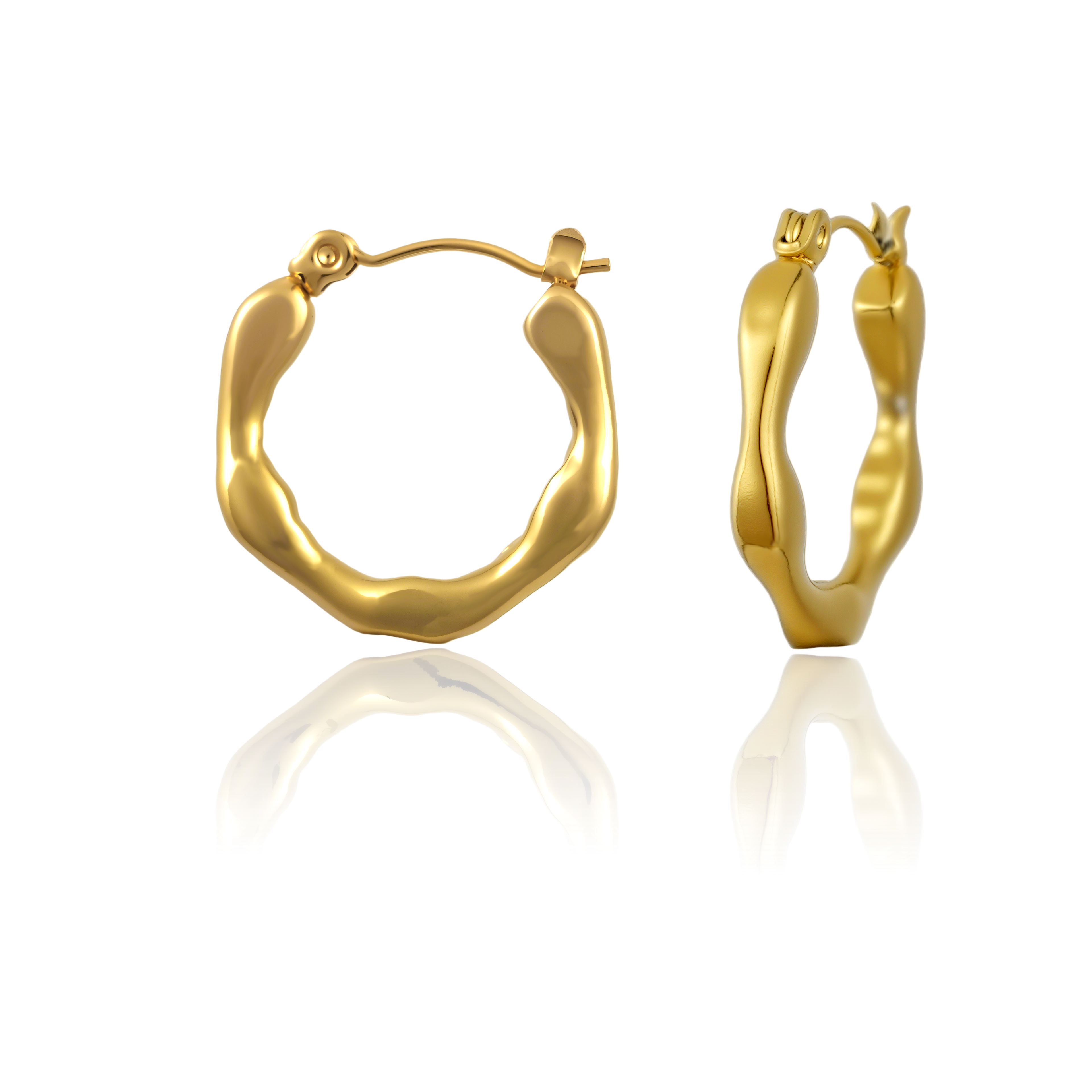 Wavy Hoop Earrings