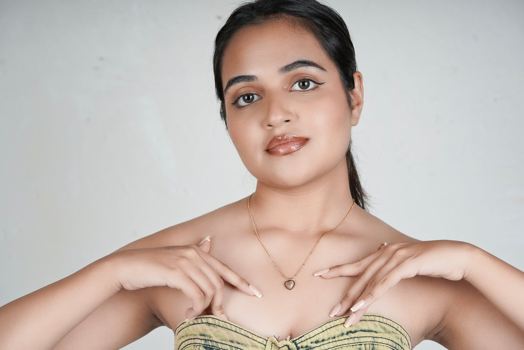 Grey Heart Pendant Necklace