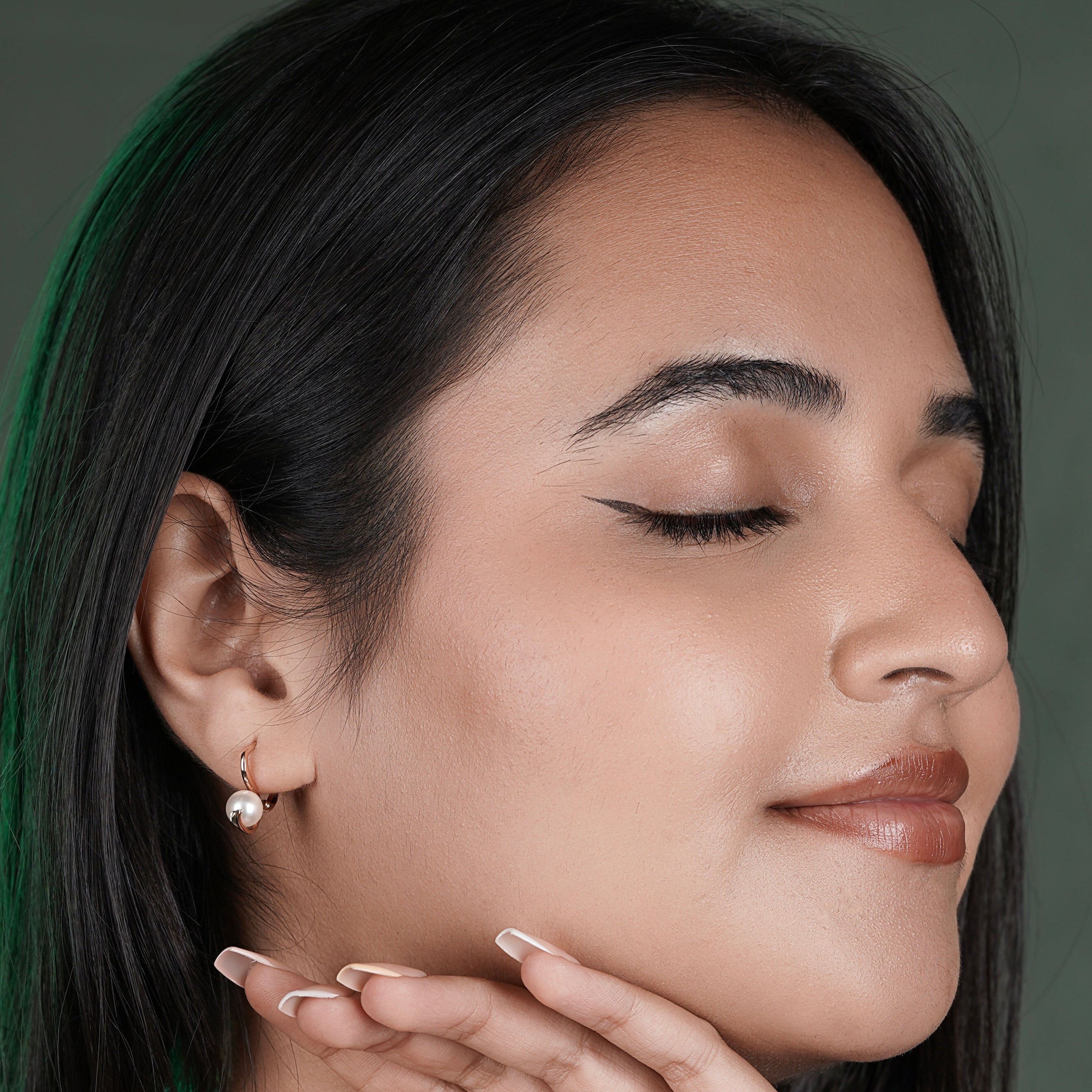 Pearl Hoop Earrings