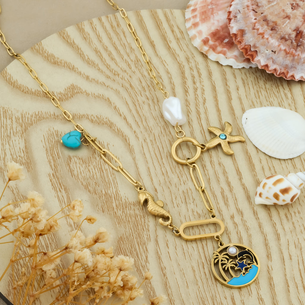 Golden Paradise Seaside Medley Necklace