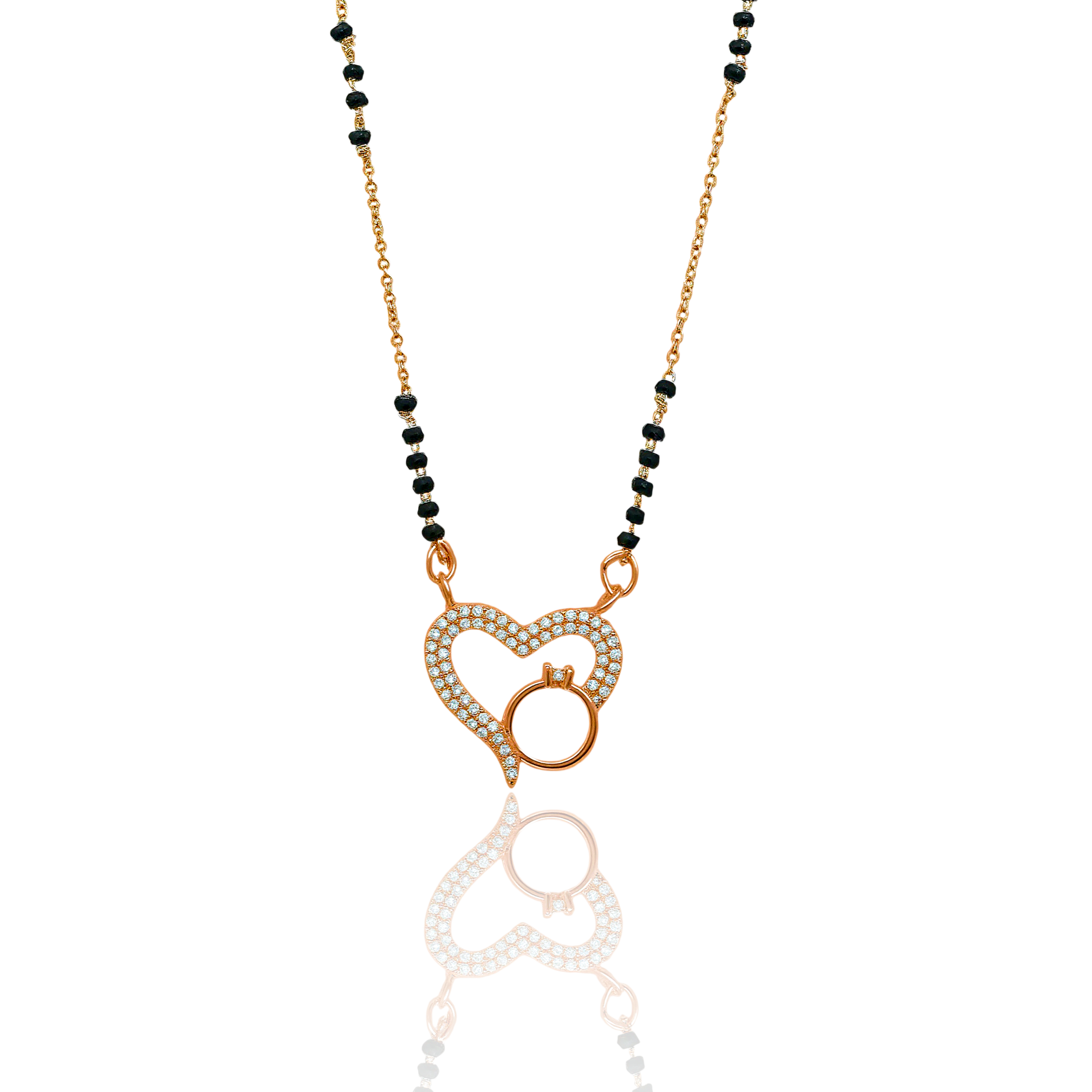 Heart Charm Mangalsutra