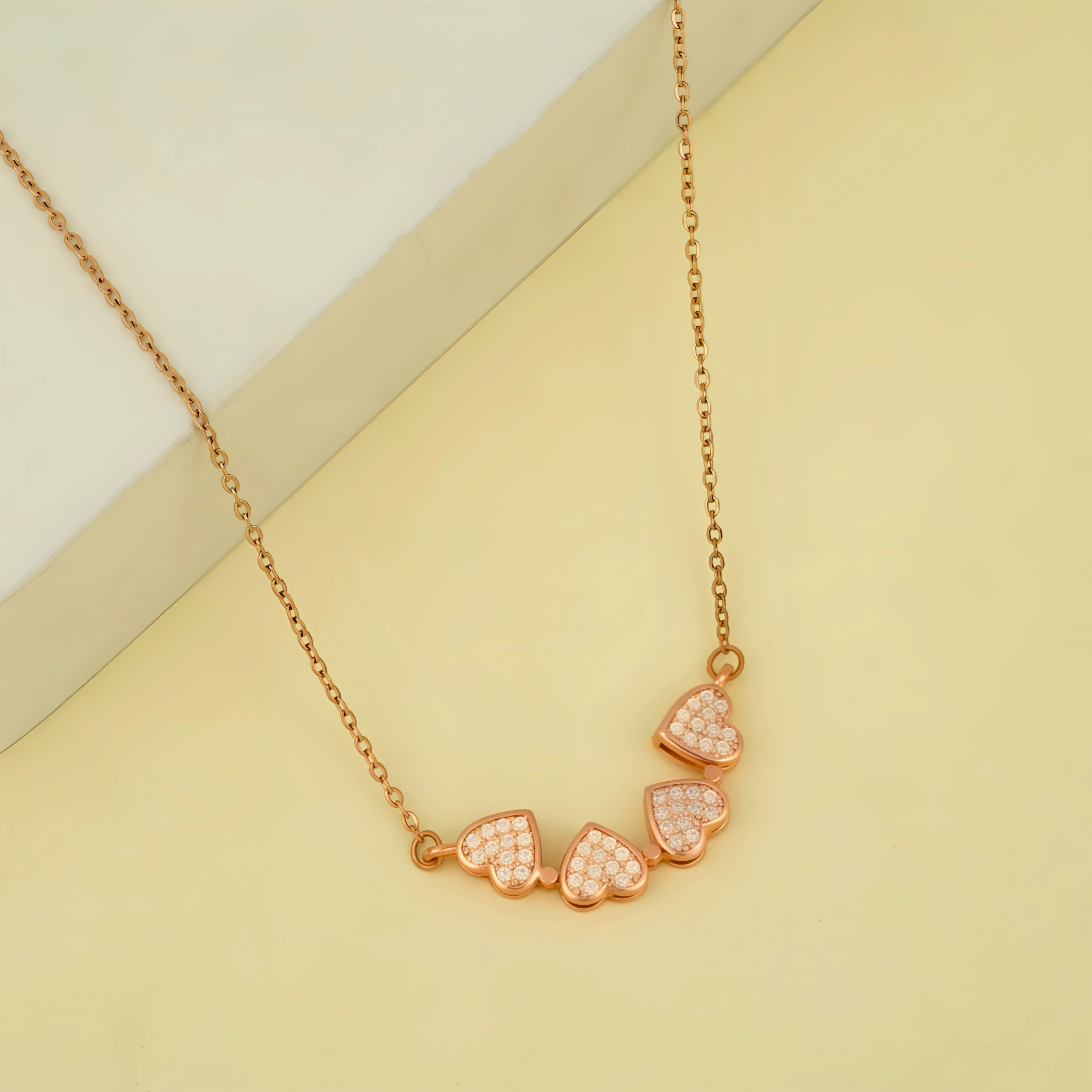 Rose Gold Four-Leaf Clover Pendant Necklace