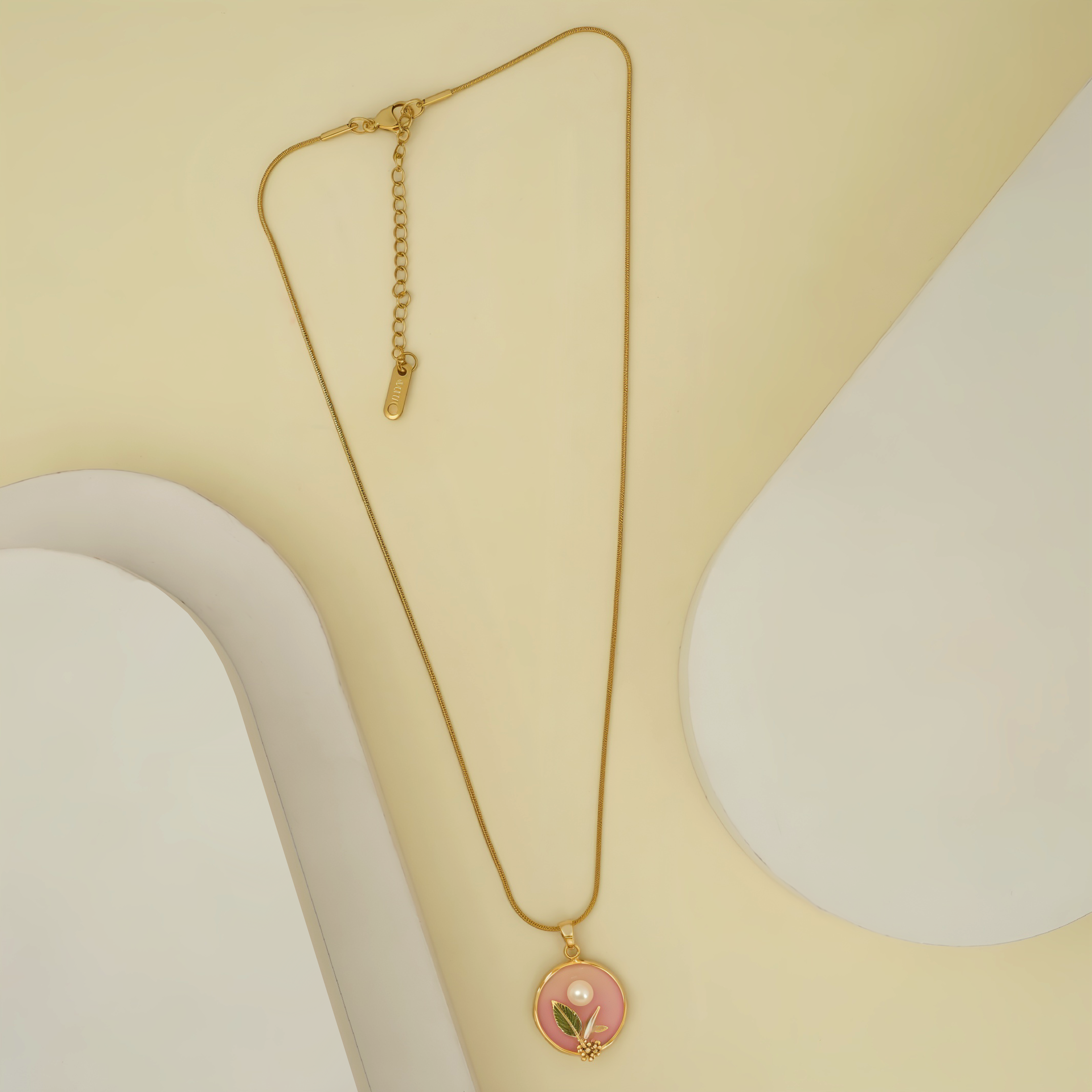 Harmony Pearl & Leaf Gold-Plated Pendant Necklace