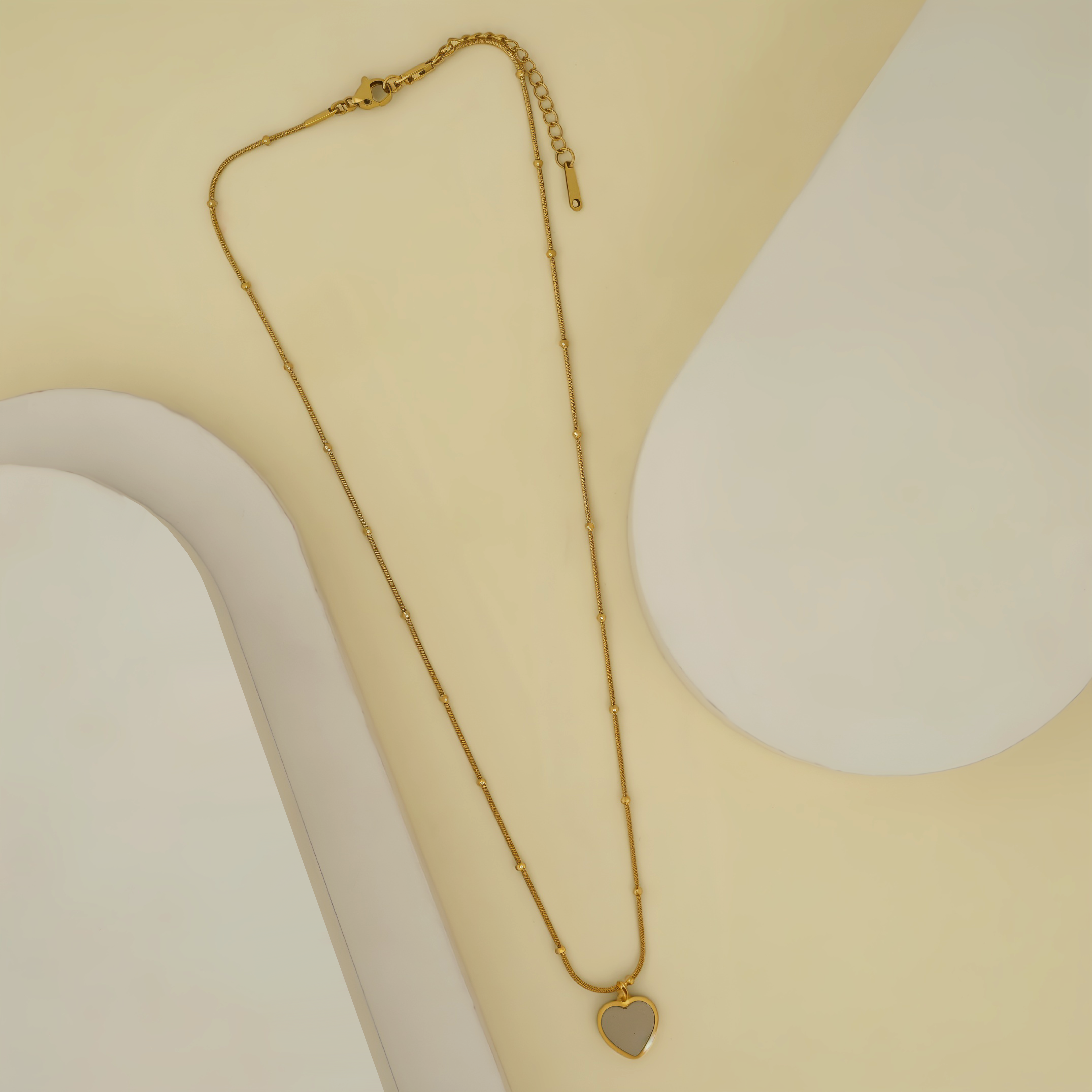 Grey Heart Pendant Necklace
