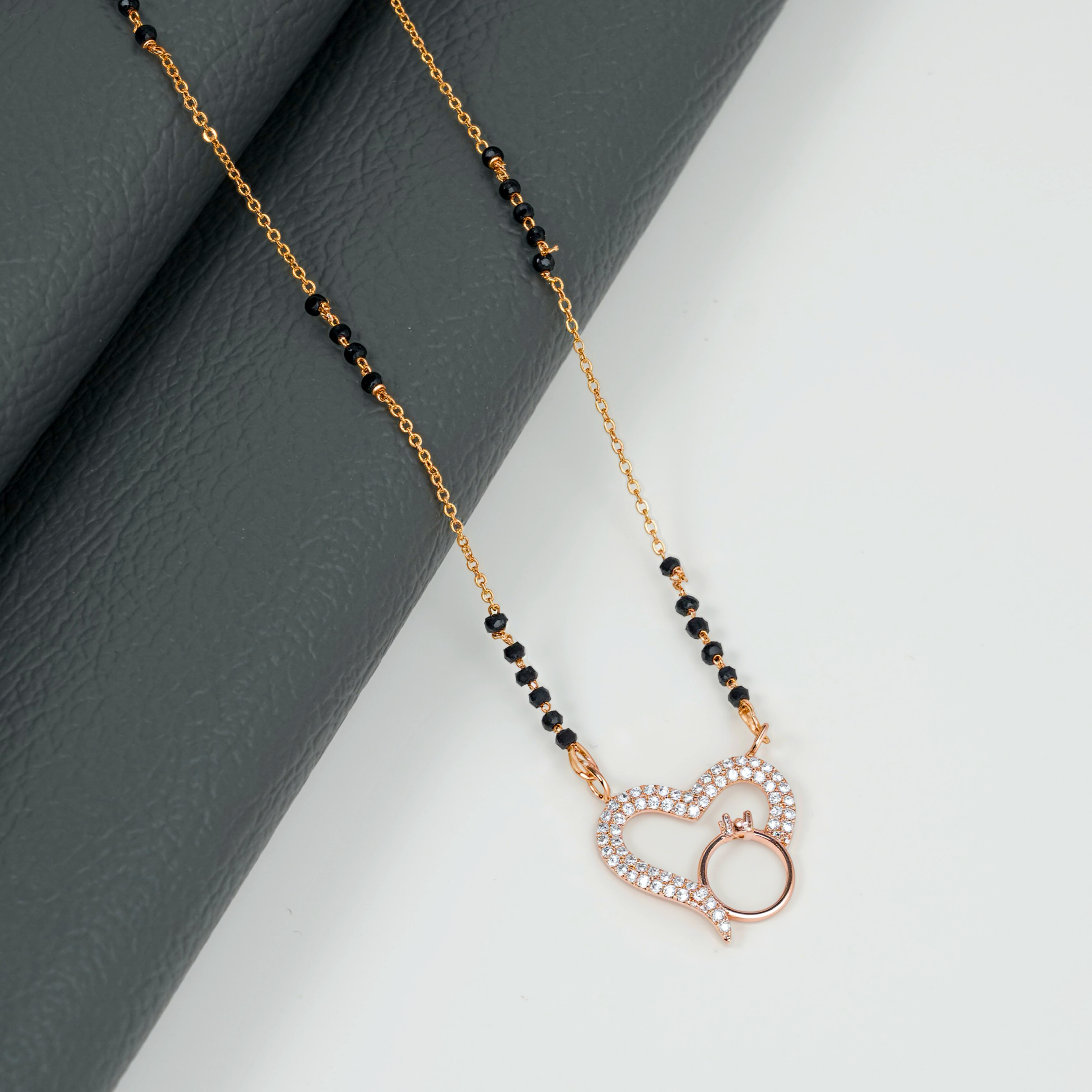 Heart Charm Mangalsutra