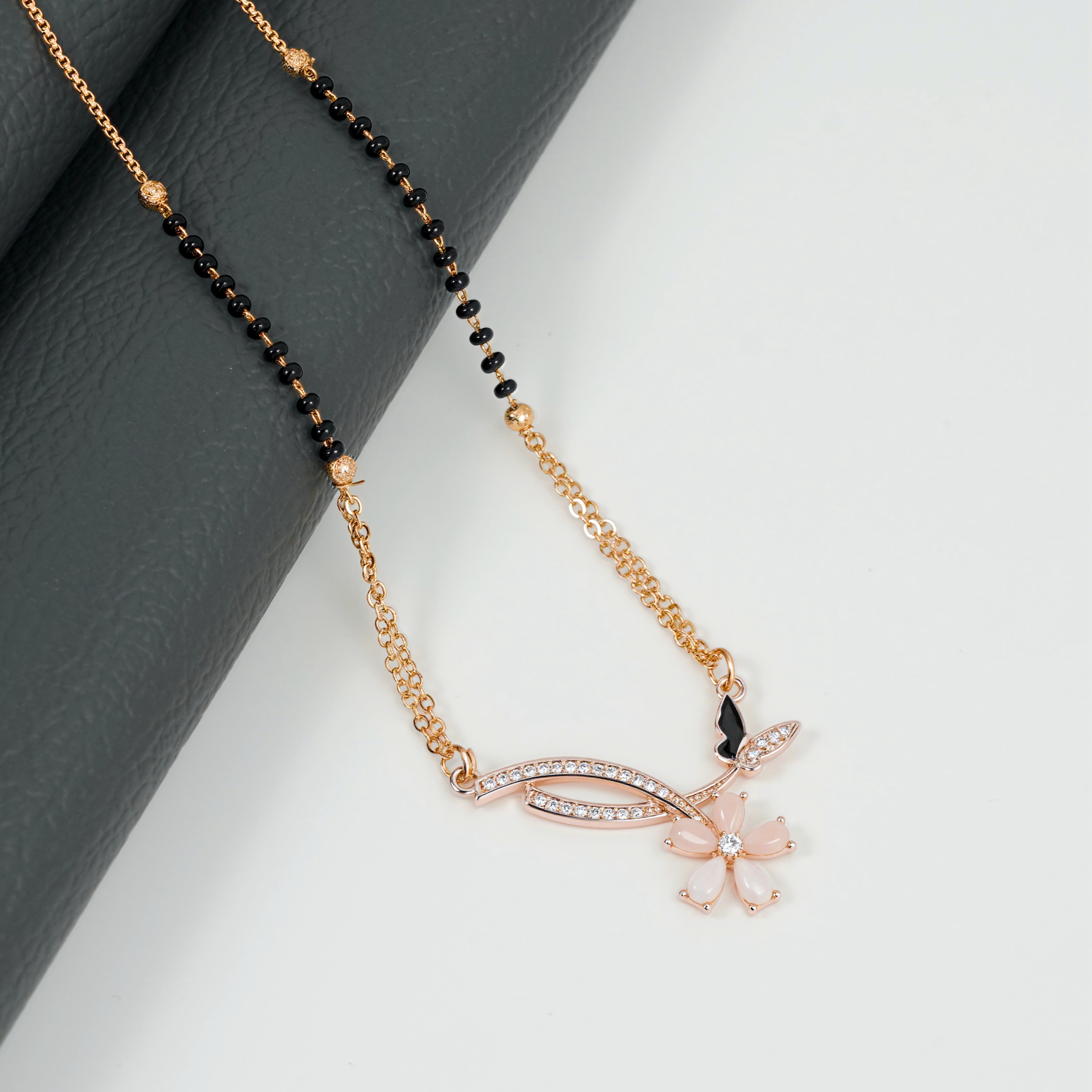 Graceful Butterfly Flower Mangalsutra