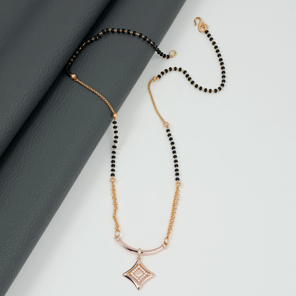 Sparkling Square Pendant Mangalsutra
